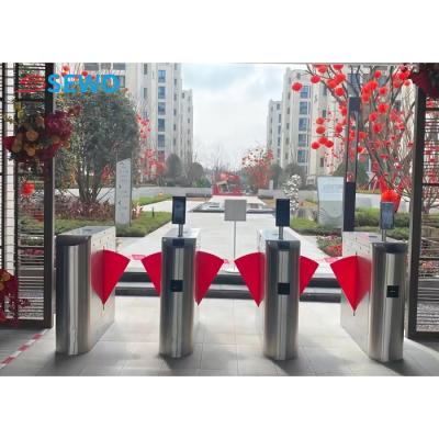 China Access Control Flap Barrier Gate Face Recognition Barcode Scanner Turnstile For Gym Stadium for sale