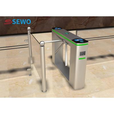 China Gym 3 Arm Turnstile Security Drop Arm Turnstile With Fingerprint Rfid Card Reader for sale