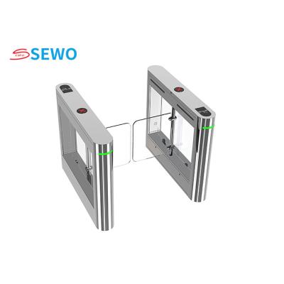 China Stainless Steel Swing Barrier Turnstile 20-60people/minute Pedestrian Security Turnstiles for sale