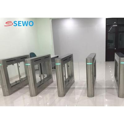 China Automatic Supermarket Swing Barrier Turnstile Customized With Card Reader for sale