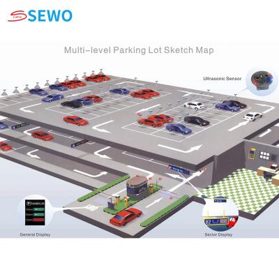 China Ondergrondse parkeerplaats Intelligent Parking Guidance System met RS485 communicatie Te koop