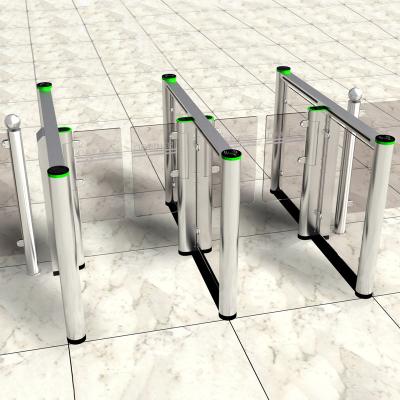 China Fastlane Turnstile Barcode Scanner Security Gate Card Reader Glass Turnstile Doors for sale