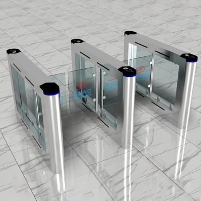 China Pedestrian Swing Barrier Gate Biometric Access Control Turnstiles Security System for sale