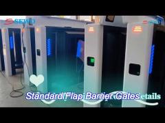 automatic retractable flap barrier access control turnstile for office bank entrance