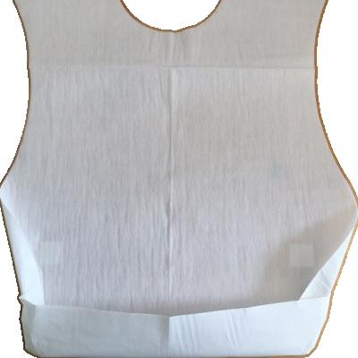 China 2021 SANITARY new hot sale cheap paper back pe waterproof large disposable adult apron nonwoven bibs for sale