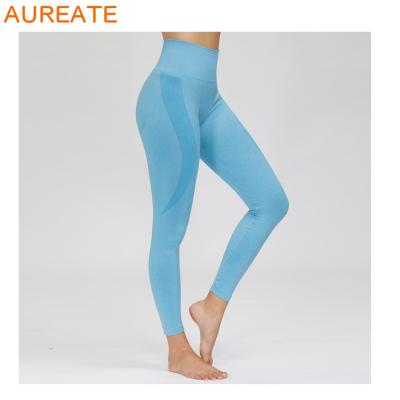 China Breathable Workout Sport Compression Fitness Gym Women Seamless Tights Gaiters for sale