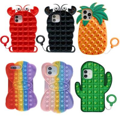 China New Best Anti-Drop Anti-Drop Selling For Cell Phone Toy Shaking Case Mobile Phone Back Cover Shockproof Case A Shockproof Silicone Shaking Sensory Toy Pop It for sale