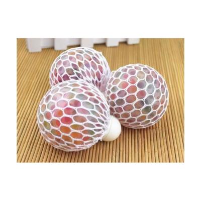 China Long Lasting Effort Squishy Ball With Colorful Bead Inside Colorful Sensory Toy Relieve Tension Stress Ball for sale