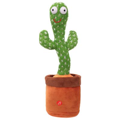 China Hot Selling Eco-friendly Cactus Plush Eco-friendly Dancing Electric Toys Can Cactus Singing and Dancing Toys for sale