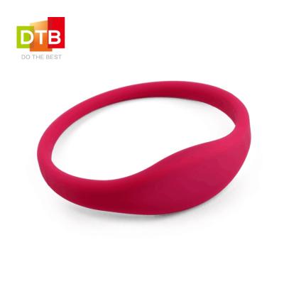 China Waterproof / DTB festival band nfc mifare 1k silicone waterproof rfid wristband for sale