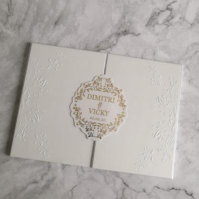 China Custom Europe Wedding Cards Designs Door Fold Invitation for sale