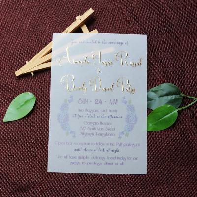 China Europe Thank You Card Save The Day Card DIY Vellum Wedding Invitations With Custom Printing for sale