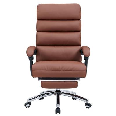 China Office Chair Executive Office Chair Rotation Ergonomic Support Tilting Function Leather Upholstered for sale