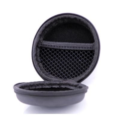 China New Sale Zipper Opening Waterproof Shockproof Dustproof Leather Case For Earphone Wholesale Storage Around Eva Earphone Case With Nice Price for sale