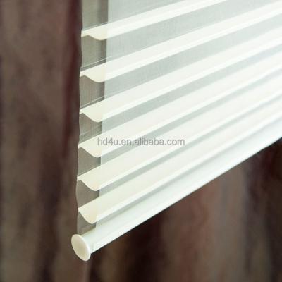 China Shangri-La Shades Contemporary Romantic Style Switchable Triple Layer Sheer Blinds For Windows for sale