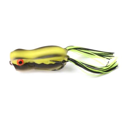 China New Simulation Factory Price 5.5cm 12.1g Bionic Soft Topwater Weedless Uneven Jumping Frog Fishing Lure for sale