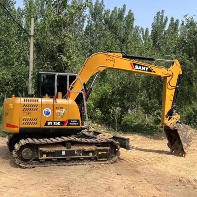 China 7 Ton Excavator Sany Low Price Used Mini 7 Ton Sany SY75C Crawler Excavator for sale