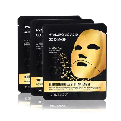 China Moisturizer OEM Face Skin Care Moisturizing Sheet Mask Private Label 24K Gold Bio Collagen Facial Mask for sale