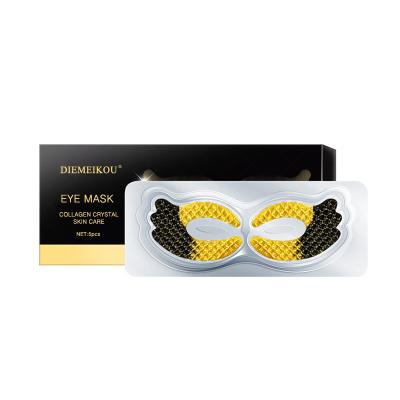 China Anti-wrinkle Private Label Eye Gel Pads Hydrogel 24K Gold Korean Crystal Collagen Eye Mask Under Eye Patch for sale