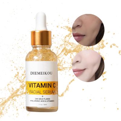 China Skin Revitalizer Private Label Skin Care 24k Gold Glowing Gold Stem Cell Whitening Best Face Tightening 24k Gold New Face Serum for sale