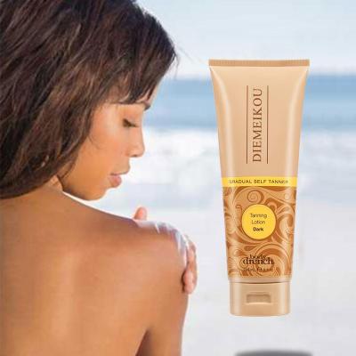 China OEM Fake Lotion Bed Self Tanner Accelerator Tan Cream Indoor Natural Dark Sunscreen Sunless Gradual Tanning for sale