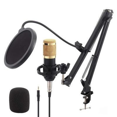 China Professional Bm800 Studio Condenser Podcast Recording Studio Condenser Microphone with Shock Mount Arm Scissor Stand Photography Vlog Kit for sale