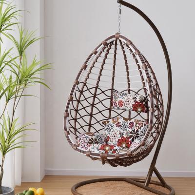 China Modern Outdoor Garden Swing Chair Furniture Egg Shaped Swing Chair Rattan Hanging Chair Patio Swings for sale