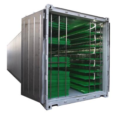 China Factory Wholesale 500KG Per Day Automatic Sprouting/Barley Hydroponic Container Animal Forage Growing System With Green Trays for sale