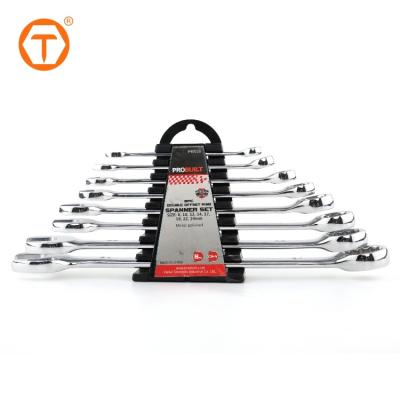 China Professional Carbon Steel 8Pcs 10mm Ratchet Wrench Set Combination Wrench Wrench Tool Kit for sale