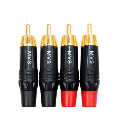 China MVS RCA plug audio amplifier AV cable connector pure copper lotus M825 audio jack for sale