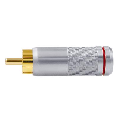 China MVS RCA plug audio amplifier AV cable connector pure copper lotus M889 audio jack for sale