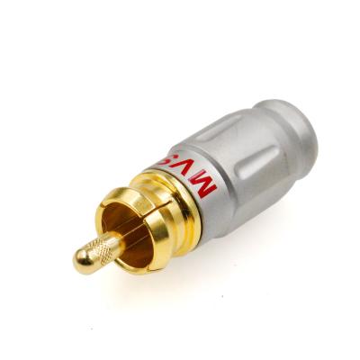 China MVS RCA plug audio amplifier AV cable connector pure copper lotus M800 audio jack for sale