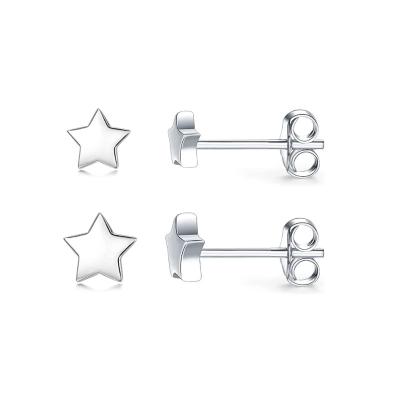 China Custom Star Shaped Titanium Medical Grade Stud Earrings Stud Earrings 100% Hypoallergenic Nickel Free Implant for sale