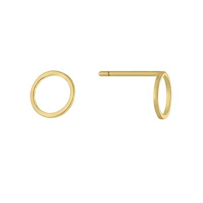 China Aretes 100% Nickel Free Hypoallergenic 2022 Custom Titanium Gold Hoop Earrings 18k Titanium Gold Hoop Earrings for sale