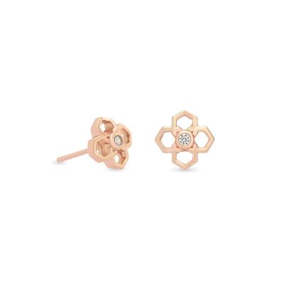 China Titanium Earrings 100% Nickel Free Hypoallergenic Like Gold Titanium Piercing Earrings Titanium Rose Gold Star Stud Earrings for sale