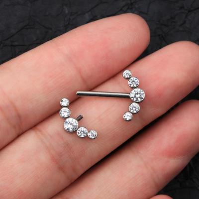 China Hypoallergenic Gemstone Women Shape Jewelry Mystic Jewelry Implant Grade Body Jewelry Gold Nipple for sale