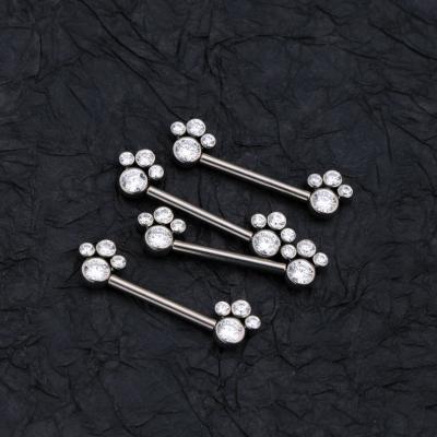 China Hypoallergenic Edges Shape Best Selling Jewelry G23 PVD Grunge Plating Nipple Ring Piercing Jewelry for sale