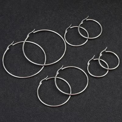 China 2022 Hypoallergenic Large Circle Hoop Earrings Stainless Steel Huggie Big Hoop Earrings Hypoallergenic for sale