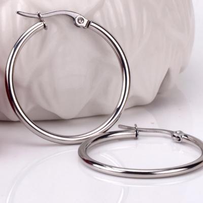 China 316l Stainless Steel Hypoallergenic Jewelry Large Hoop Earrings Gold Plated Double Hoop Earring Big Hoop Earrings for sale