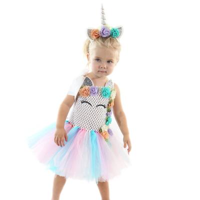 China Anti-static Manufacturers Children Clothing Summer Girl Party Wear Western Flower Kids Girl Dress For Online Shopping for sale