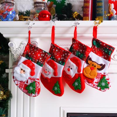 China Factory Directly Sale Decoration Mini Christmas Stockings Bulk Knit Unique Christmas Stockings For Embroidery 46*19cm for sale