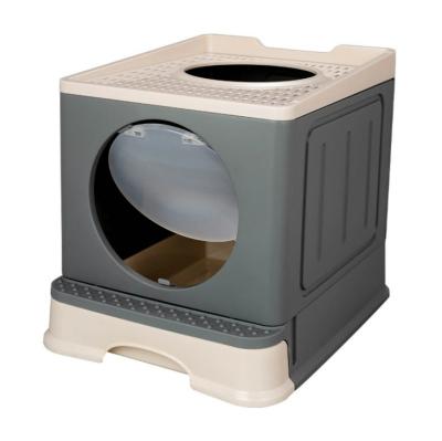 China Wholesale Custom Collapsible Sifting Closed Bin Stocked Cat Toilet From China Manufacturer for sale