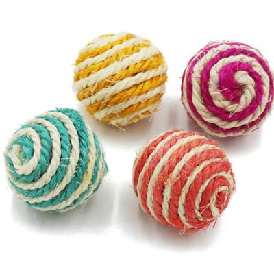 China Making Viable Pet Supplies Wholesale Interactive Sisal Scratching Puzzle Ball Toys For Cats for sale