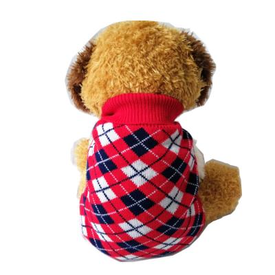 China Sustainable Wholesale Pet Clothes Soft Plaid Manufacturer Sweater Pets for sale