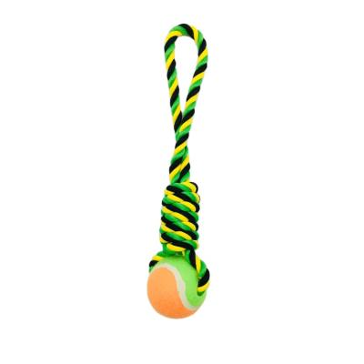 China 2021 Manufacturer Viable Wholesale Prices New Cheap Pet Toy Rope Set Polyester Pet Rope Ball Toy for sale