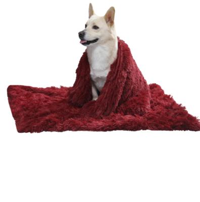 China China Manufacturer Wholesale Custom Washable Faux Fur Dog Blanket Stocked Warm Dog Blankets for sale