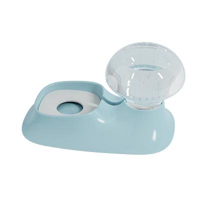 China Sustainable Cat Feeder Water Bowl High Value Pet Water Pet Product Slow Water Feeder Automatic Blue for sale