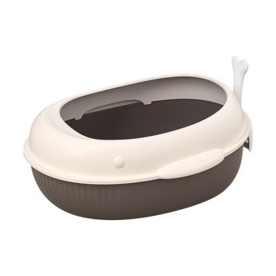 China Stocked Self Cleaning Bin For Cats Around Large Cat Litter Box Plastic Cat Bin for sale