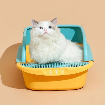 China Handy Cute Pink Cat Litter Box For Cats Cat Toilet Litter Box With Stocked Portable Scoop for sale