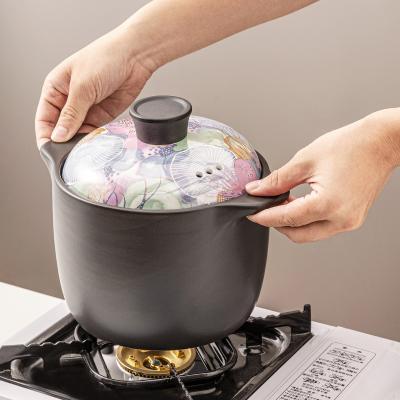 China WEIYE sustainable 2.6 liters Nordic non-stick kitchen cookware insulate casserole earthened pots cooking ceramic stewpot for sale